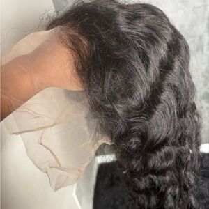 Natural Black Wavy Lace Front Wig